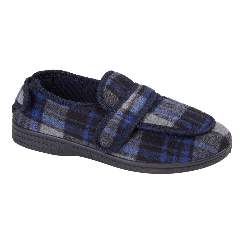 Mens velcro hot sale slippers tesco