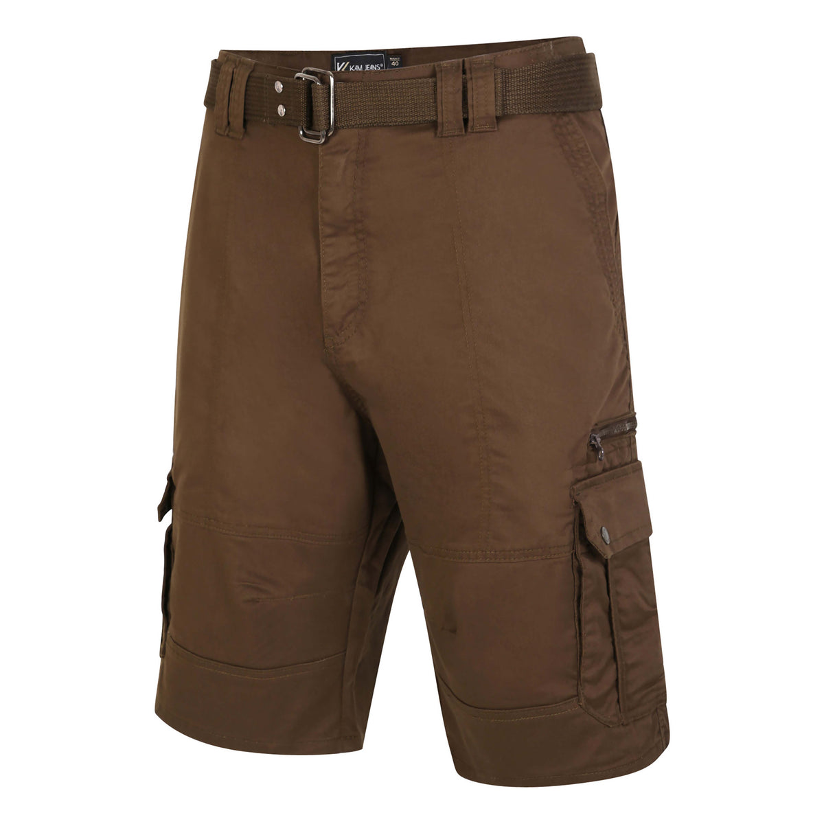 Belted Cargo Stretch Shorts