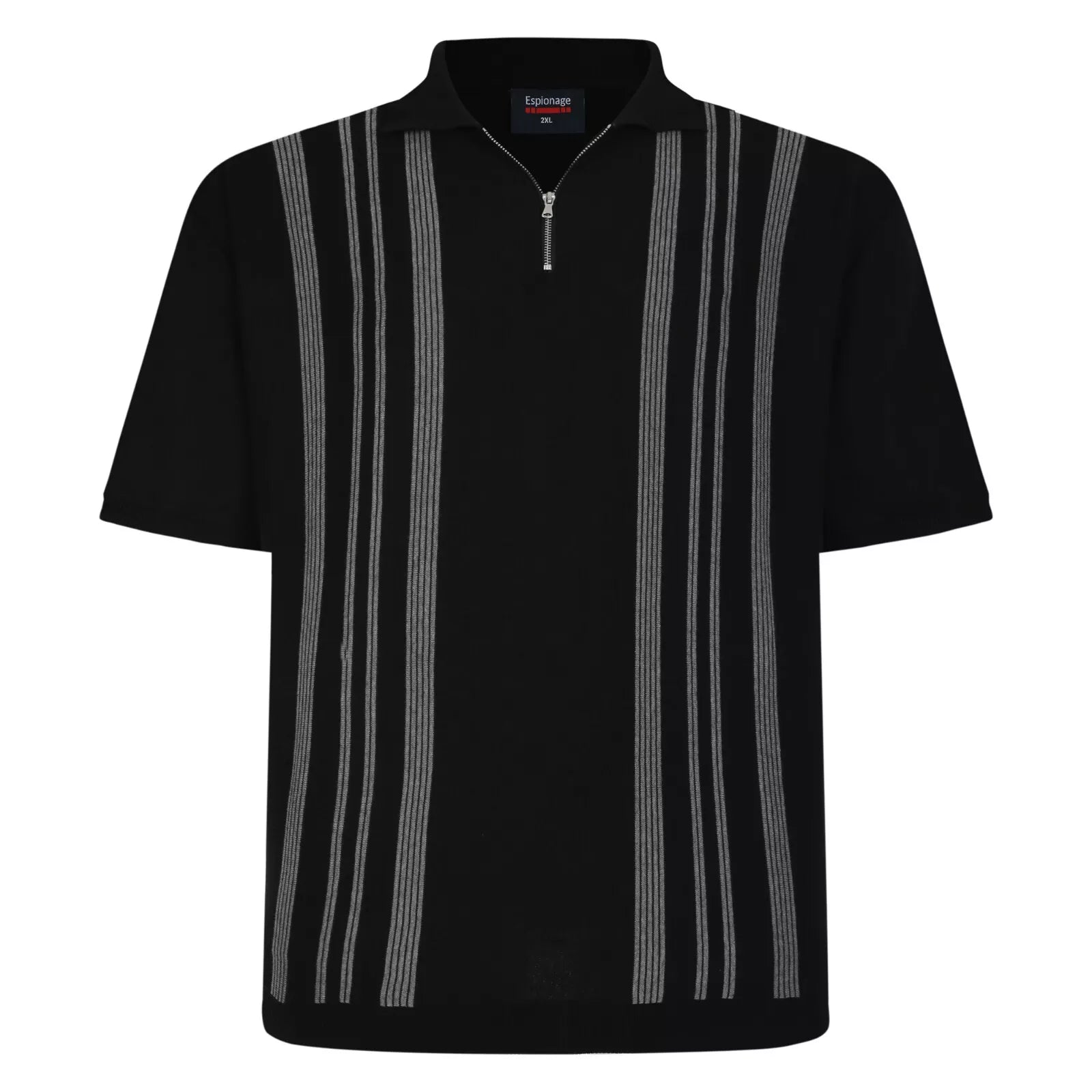 Stripe Knitted Polo Shirt