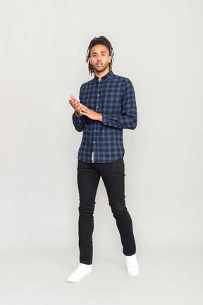Tall Fit Dovercourt Flannel Check Long Sleeve Shirt