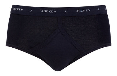 Jockey Mens Elance Poco Brief 2 Pack Underwear Briefs 100% cotton L Cloudy  Day Geo/Silver Line Grey
