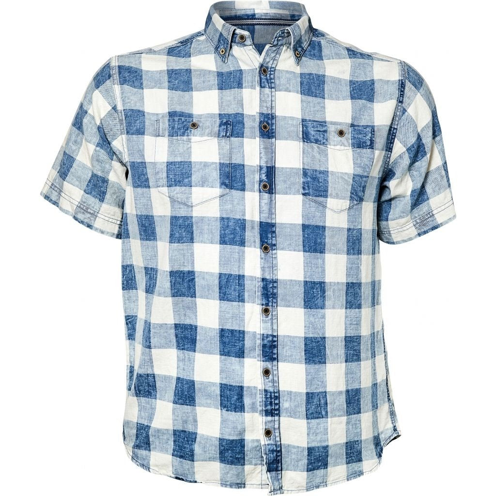 Tall Fit Faded Check Short Sleeve Shirt
