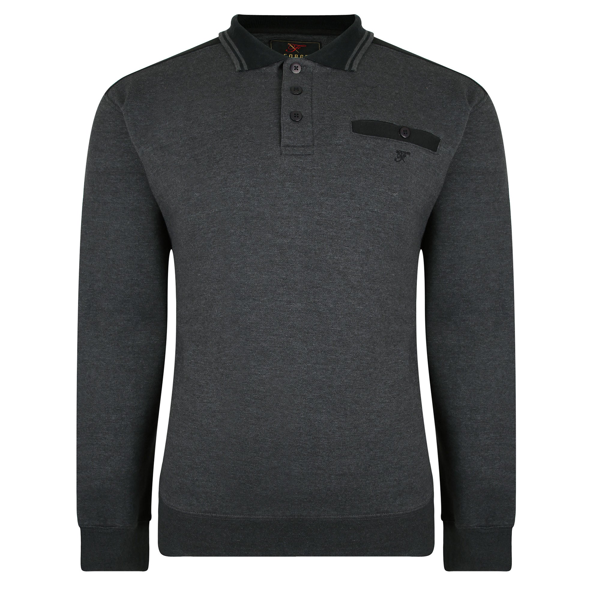 Forge Tipped Collar Polo Sweatshirt