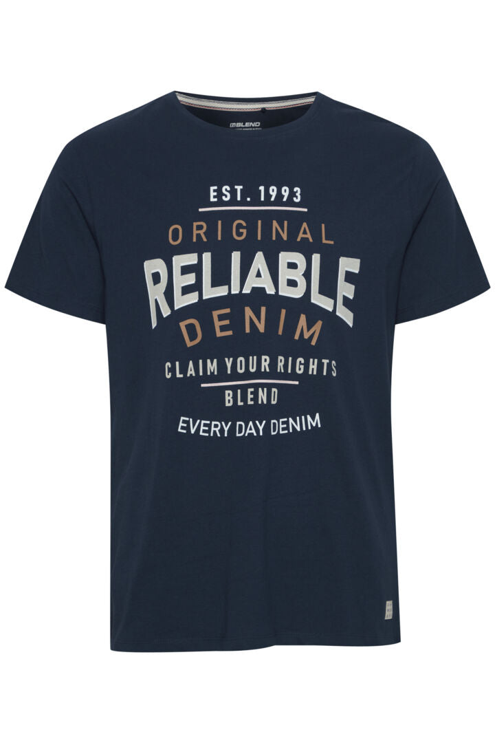 'Reliable Denim' Printed T-Shirt
