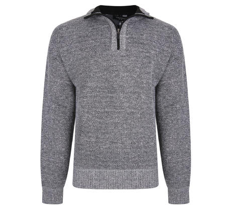 Bonded Knit 3/4 Zip Pullover