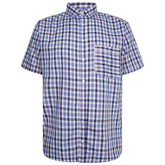 Navy White & Blue Check Short Sleeve Shirt