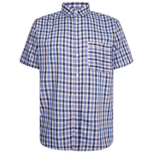 Navy White & Blue Check Short Sleeve Shirt
