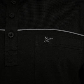 Textured Panel Polo Shirt