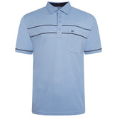 Self Stripe Panel Polo Shirt