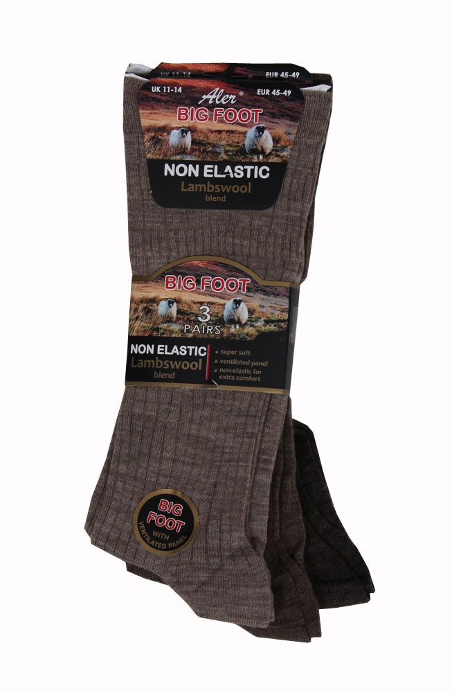 Wool Blend 3 Pack Non Elastic Socks